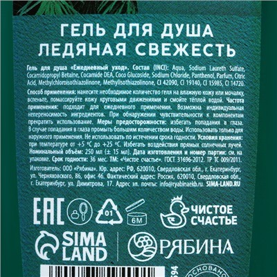 Гель для душа Man energy, 250 мл, аромат свежести, Чистое счастье