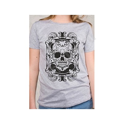 Футболка женская "Melange skull"