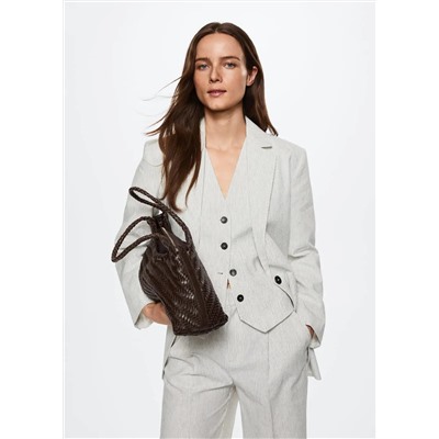 Americana traje rayas -  Mujer | MANGO OUTLET España