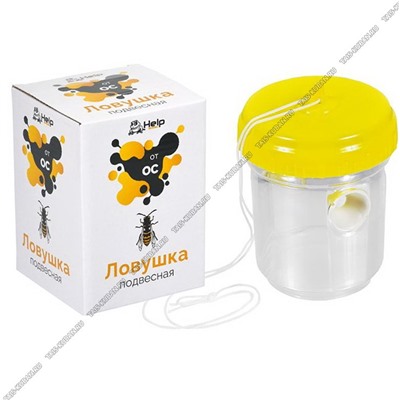 Ловушка подвесная (9,5х13см) пластик банка д/приманки,винтов.крыш HELP (12)