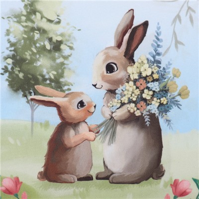 Скатерть Доляна Easter garden, 145×215 +/- 3 см, 100% п/э