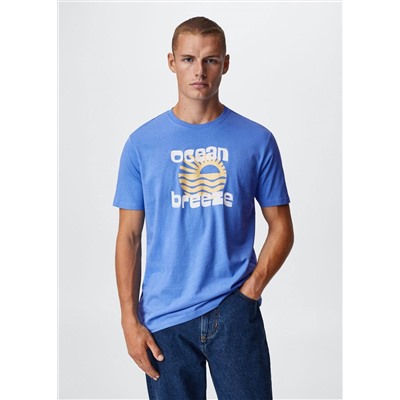 Camiseta estampada algodón -  Hombre | MANGO OUTLET España