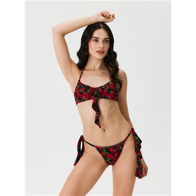Бюстгальтер купальный жен.Bralette Honey красный принт