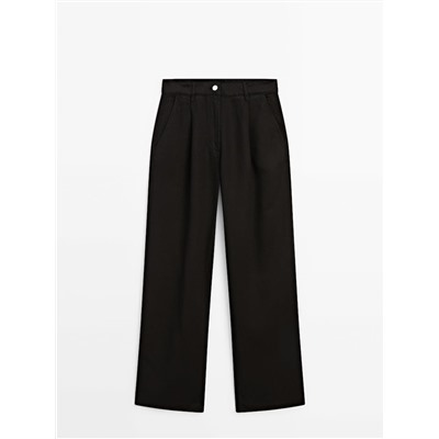 Pantalón fluido lyocell pinzas