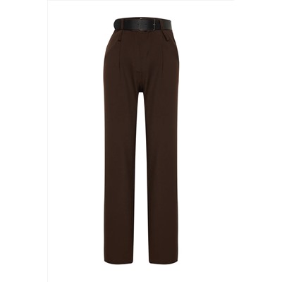 Ограниченная серия Brown Wide Leg Aruged Teachving Bants Twoss24pl00104