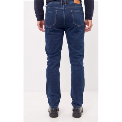 Джинсы утепл F421-0151W d.blue