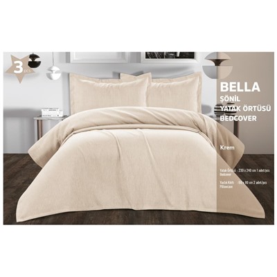 Покрывало KARVEN BELLA c наволочками евро 3 пр (230*240 / 50*70) Y 935 Krem/кремовый (Акция)