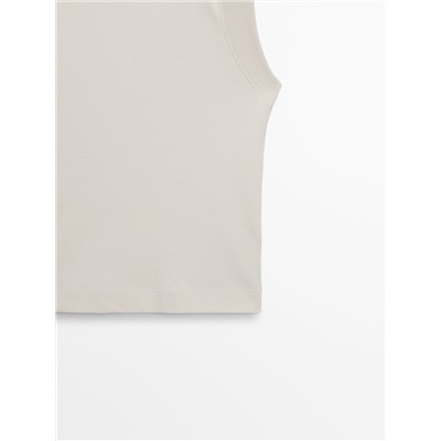 Camiseta sin mangas 100% algodón