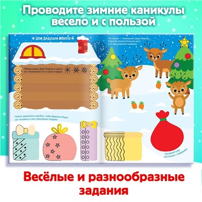 Многоразовая книжка «Напиши и сотри. Новогодние игры и задания», 12 стр.