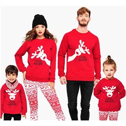 Новогодние толстовки для семьи на четверых "Team Rudolph" олени