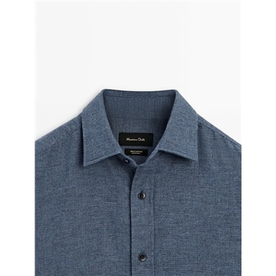 Camisa algodón pata de gallo slim fit