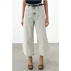 JEANS Z1975 WIDE LEG CROPPED TIRO ALTO CINTURÓN