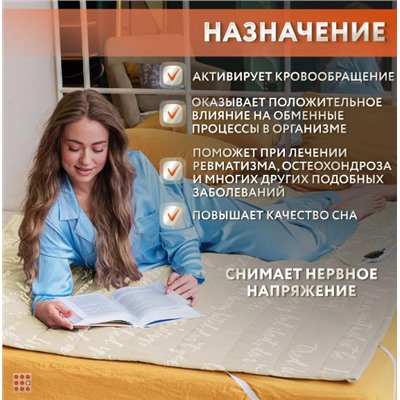 Электропростынь 150х90 ПРЕМИУМ Простыня с подогревом, Съемный пульт