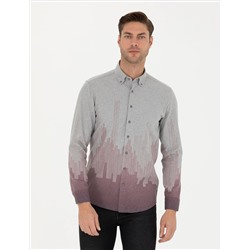 Bordeaux Slim Fit рубашка с длинным рукавом