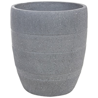 Кашпо Nobilis Marco "Tapes graphite Round" (файберклэй), D45хH50 см