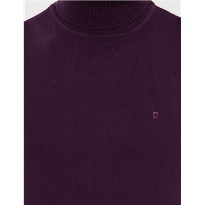 Purple Slim Fit Fisherman воротник базовый трикотажный свитер