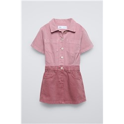 DENIM DRESS WITH POCKETS