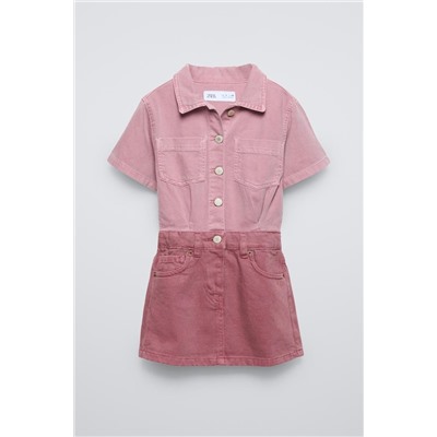 DENIM DRESS WITH POCKETS