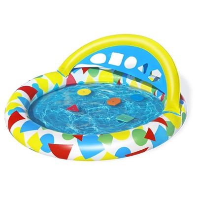 Бассейн надувной детский Bestway Splash & Learn, 120×117×46 см, с навесом, 52378