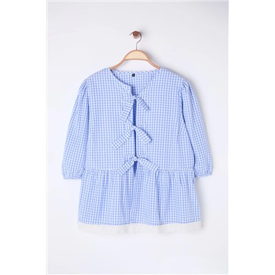 Blue Plaid/Pötikareli Bow Subl