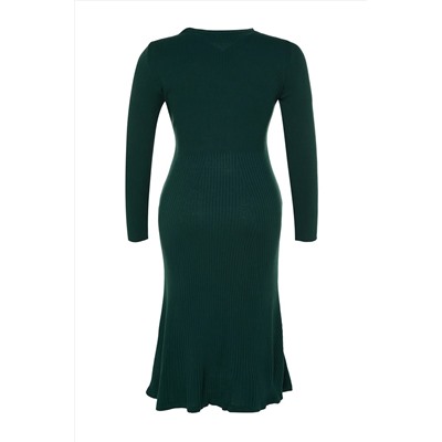 Emerald Green Fick Bicycle Oklar Midi Ditwear платье TBBAW24AH00021