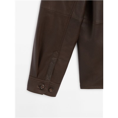 Sobrecamisa piel napa bolsillo
