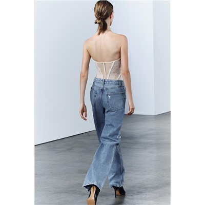 JEANS ZW COLLECTION WIDE LEG TIRO ALTO