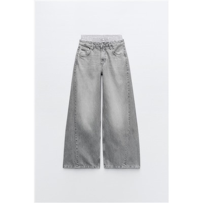 JEANS TRF WIDE LEG BOXER TIRO BAJO