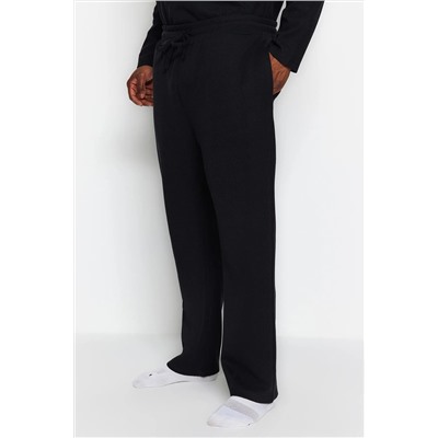 Black Fort Fit Waffletting Pajama Set Tmnaw24AI00001