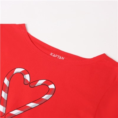 Пижама женская (лонгслив и брюки) KAFTAN "Love" размер 52-54