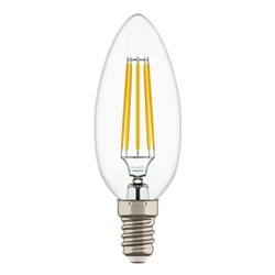Нарушена упаковка.   Филаментная светодиодная лампа E14 4W 4000K (белый) C35 LED Lightstar  940564