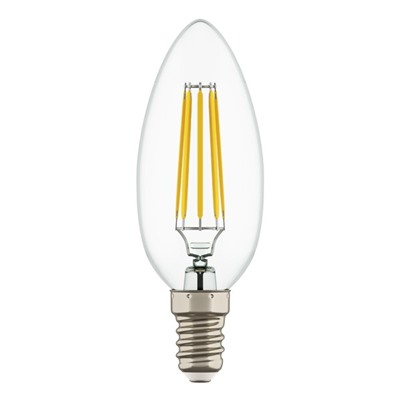 Нарушена упаковка.   Филаментная светодиодная лампа E14 4W 4000K (белый) C35 LED Lightstar  940564
