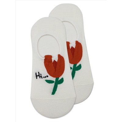 Следки р.35-40 "Flower" Красный тюльпан