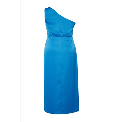 Saks Satin Stylish Asymmetric One Drink Long Pless Tbbss24ah00113