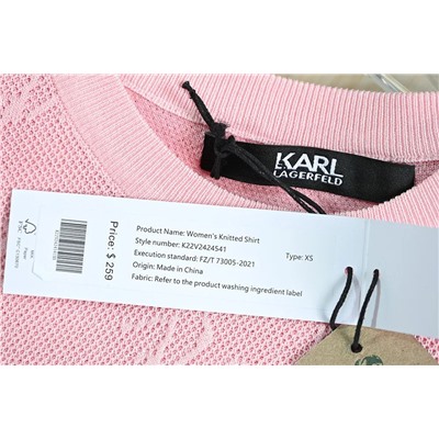 Повседневный короткий рукав вязаный свитер KARL LAGERFEL*D ОРИГИНАЛ!