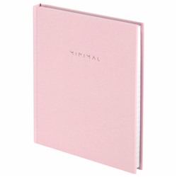 Блокнот МАЛЫЙ ФОРМАТ 110х147 мм, А6, 80 л., твердый, клетка, BRAUBERG "Minimal", розовый, 116449