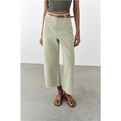 JEANS Z1975 WIDE LEG CROPPED TIRO ALTO CINTURÓN