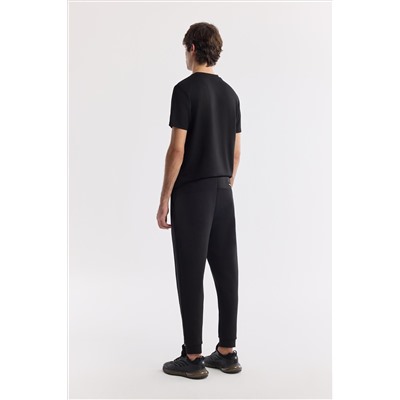Черная талия Lacık с Laccik Side Pocket Ribbed Interlok Jogger