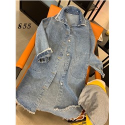 Джинсовый тренч 855 plus size