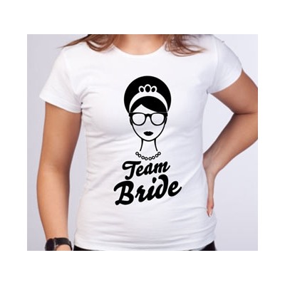 Футболка для подружки невесты "Team Bride" в стиле тиффани