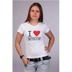 Футболка женская "I love Moscow"