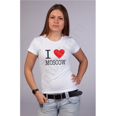Футболка женская "I love Moscow"