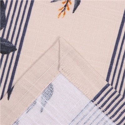 Дорожка на стол Этель Leaves, 40×149см, 100% хлопок, репс 220 г/м², бежевая
