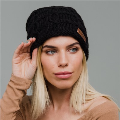 Шапка Женская Flioraj Двойная Чёрная 334FJ