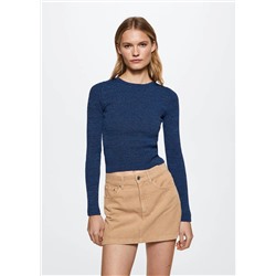 Jersey canalé cuello redondo -  Mujer | MANGO OUTLET España