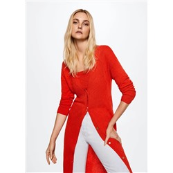 Cárdigan largo textura -  Mujer | MANGO OUTLET España