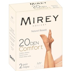 МИРЕЙ носки COMFORT 20 NEW (2 пары) (268) nero
