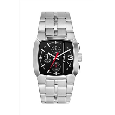 Reloj de cuarzo de acero - Cronógrafo - Plateado