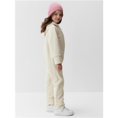Комбинезон флисовый детский MINAKU: Fleece Soft, бежевый, рост 128 см