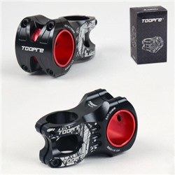 Вынос руля алюминиевый усиленный TOOPRE EXT-50. Длина: 50MM. Под руль: 31,8 ММ. 6061 T6 . TECH:  CNC. Черный /уп 50/